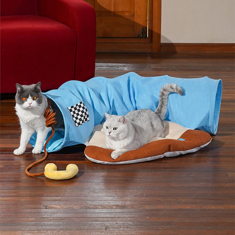 ZEZE 复古电话宠物隧道床 图片 1