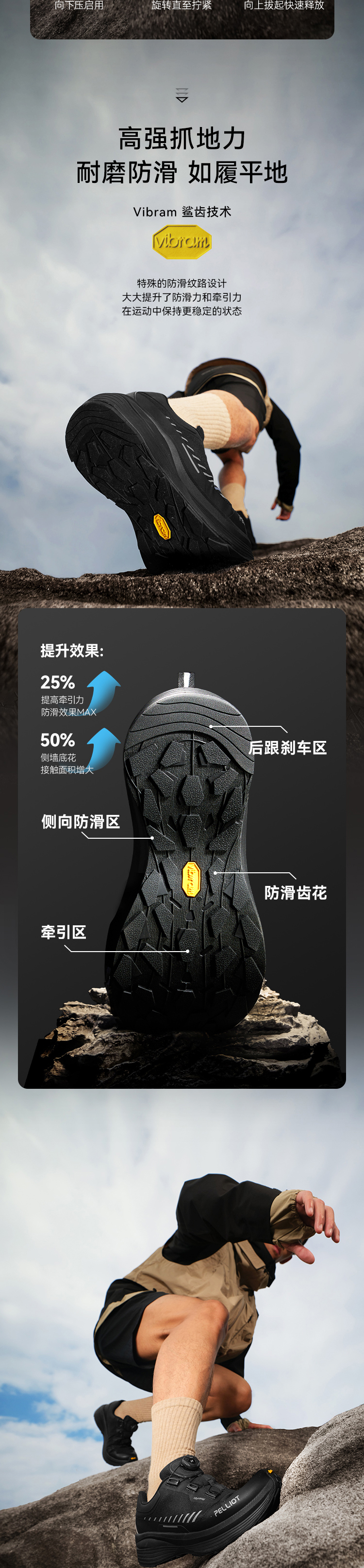 伯希和 漫游专业防滑登山徒步鞋 男款 详情图 2