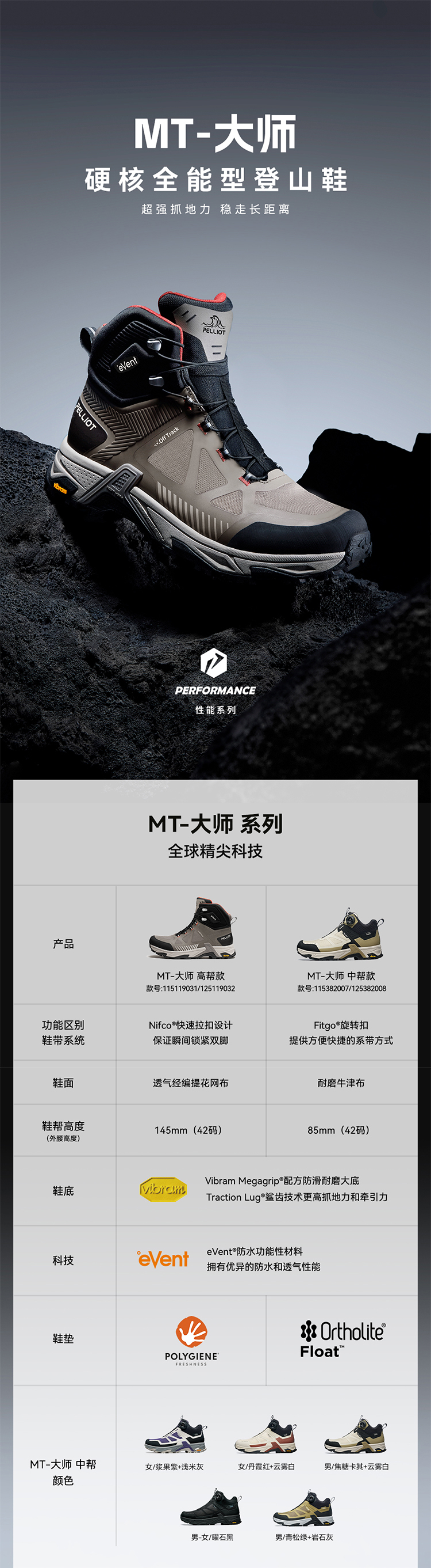 伯希和 大师户外防水登山鞋 女款 详情图 1