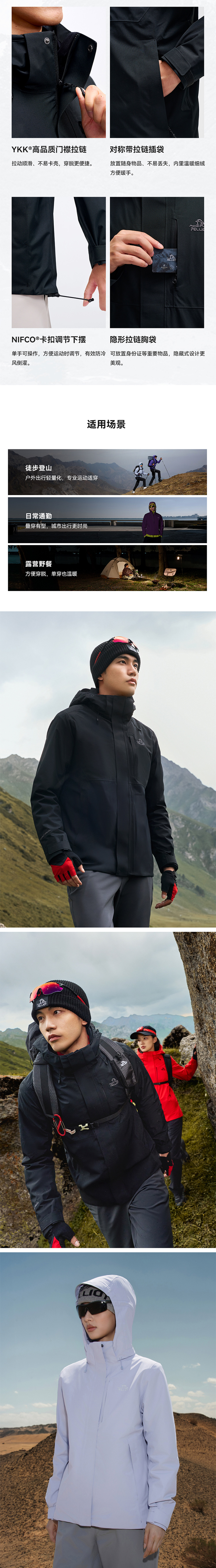 伯希和 新款冲锋衣 女款 详情图 4