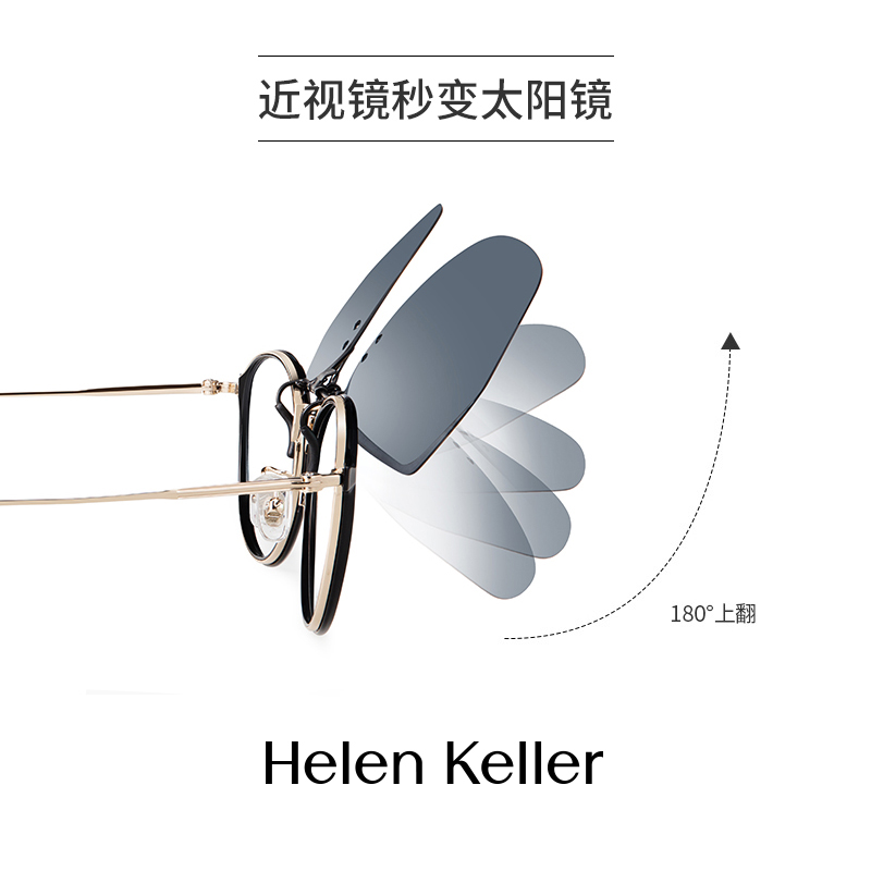 海伦凯勒 轻薄墨镜夹片（近视镜搭档） 图片 2