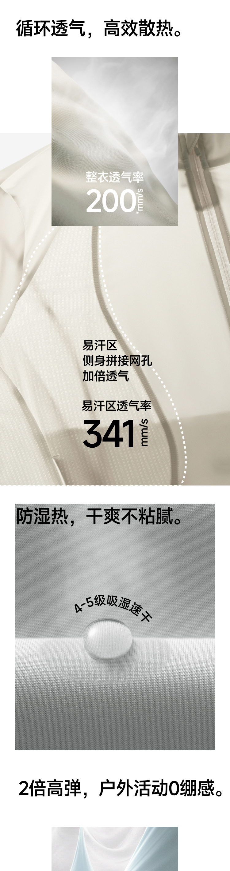 蕉下女士凉感防晒衣（修身款、立领） 详情图 3