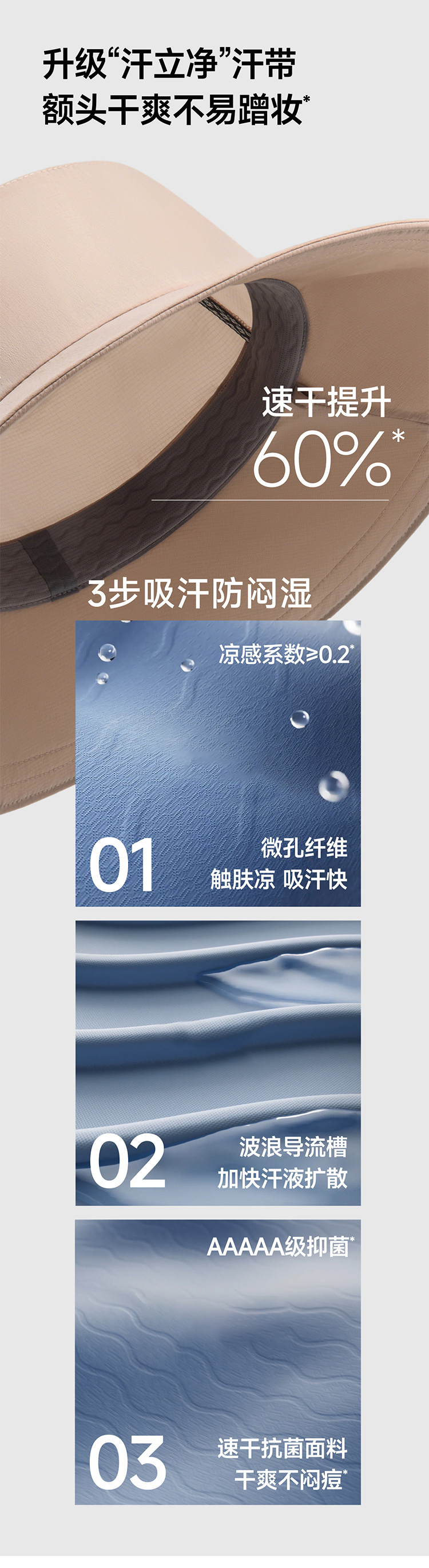 蕉下 女士透气渔夫防晒帽 详情图 5