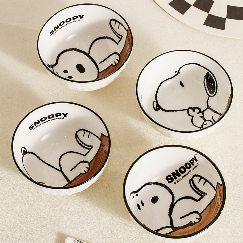 史努比浮雕4.5寸碗 图片 4