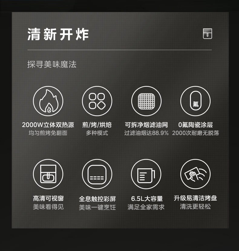 美的空气炸锅KZC6502 详情图 3