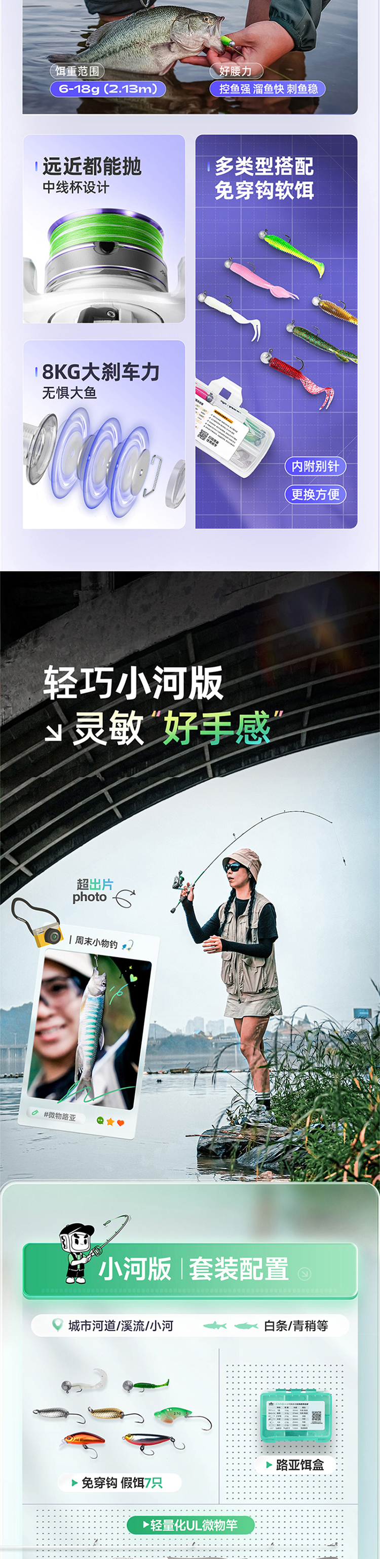 汉鼎 路亚套装小白竿2代 详情图 3