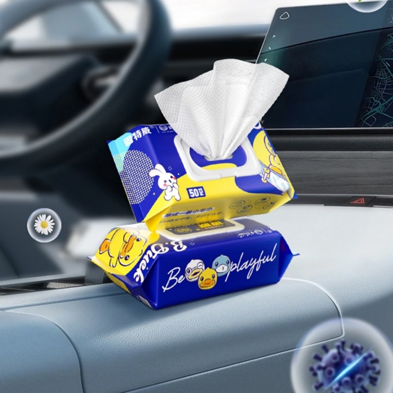 固特威 小黄鸭车内饰镀膜湿巾 图片 5