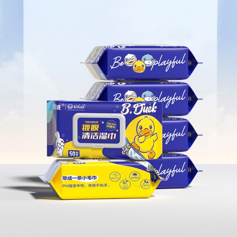固特威 小黄鸭车内饰镀膜湿巾 图片 2