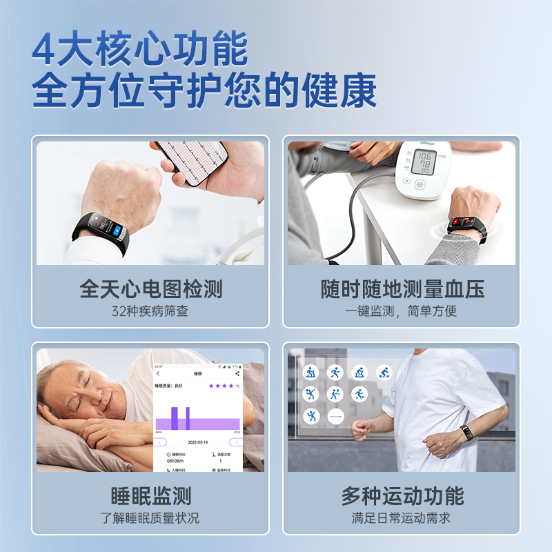 DIDO F50S血压血糖监测智能手环 图片 1