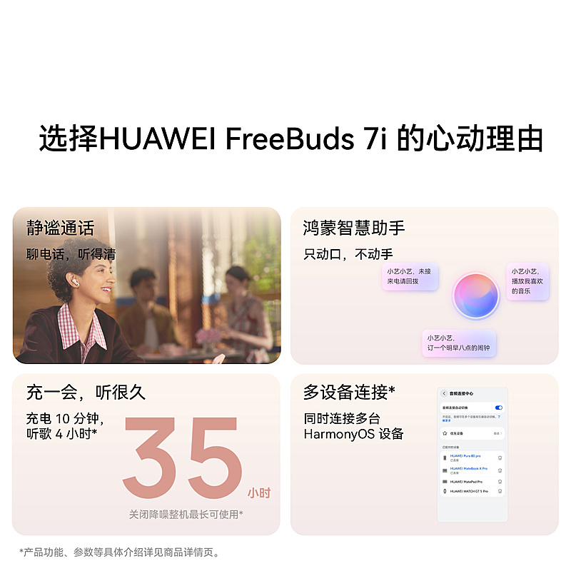 华为 FREEBUS 7I 贝母白 图片 5