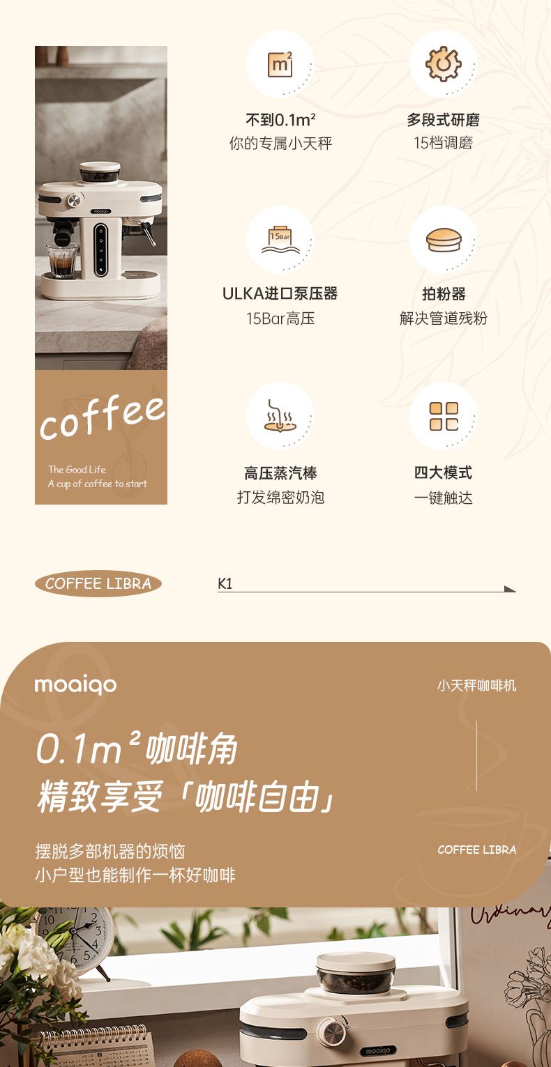 摩巧全自动意式咖啡机K1 详情图 3