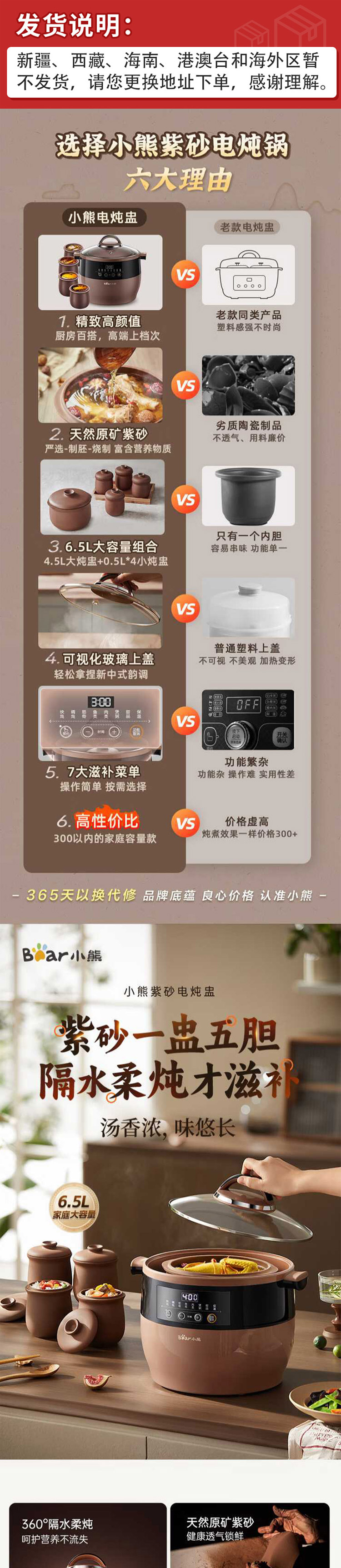 小熊 电炖锅 详情图 1