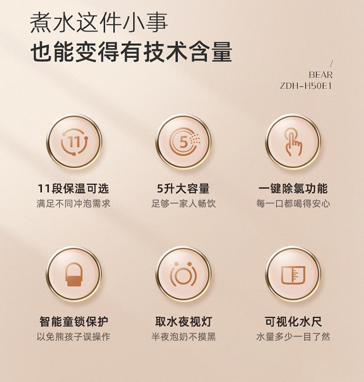 小熊电热水壶ZDH-H50E1 详情图 2