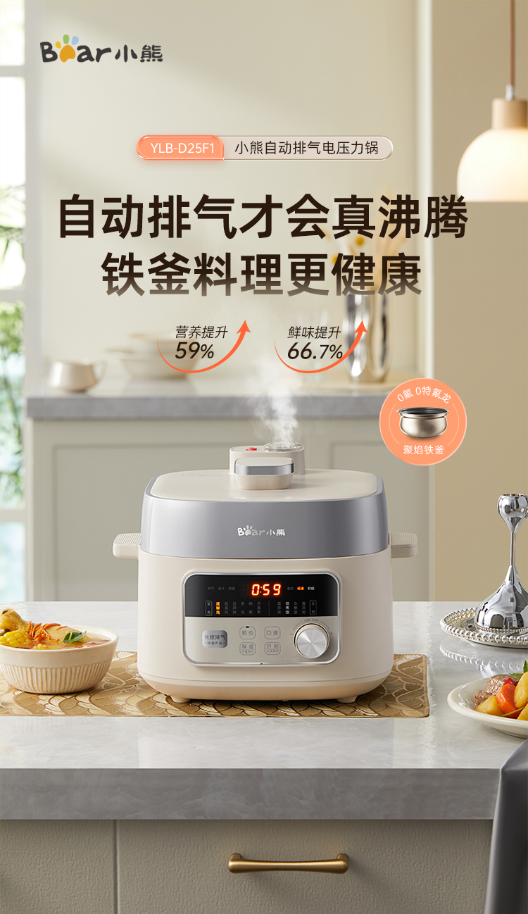 小熊电压力锅YLB-D25F1 详情图 1
