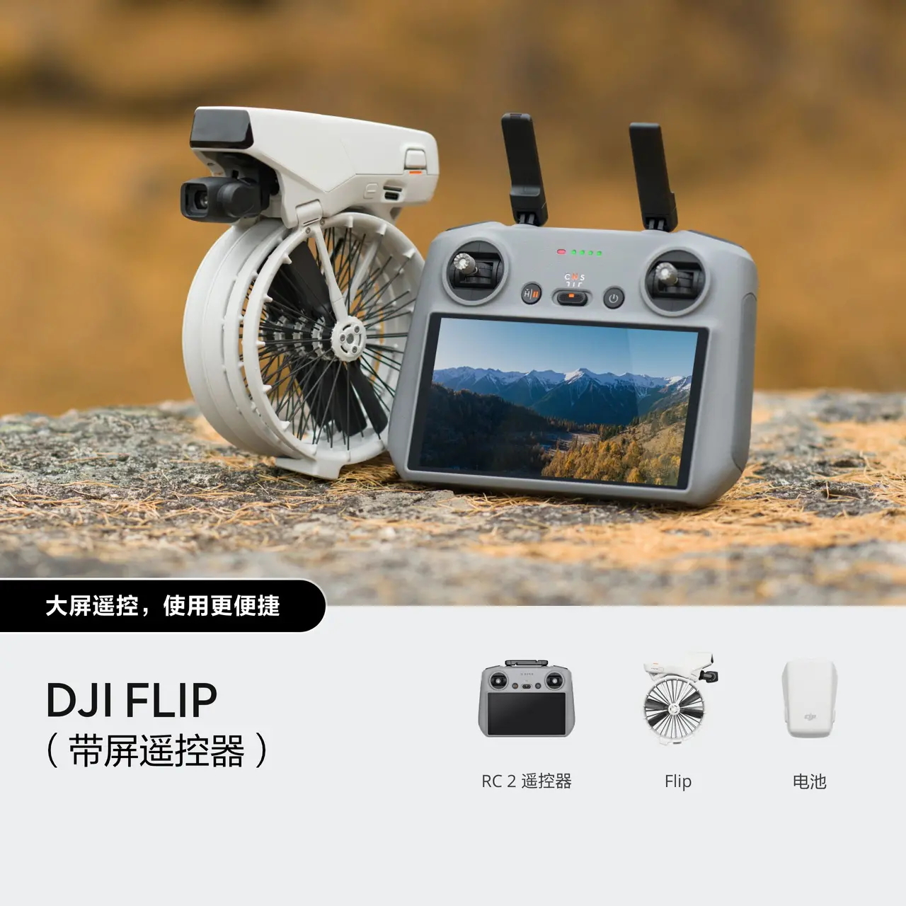 大疆 DJI FLIP 带屏遥控器版 图片 2