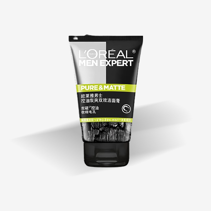 欧莱雅男士控油炭爽双效洁面膏