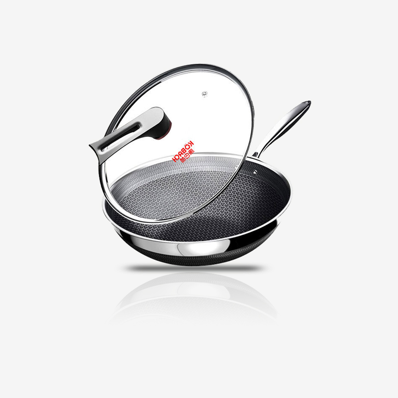 康巴赫 316双面花纹炒锅