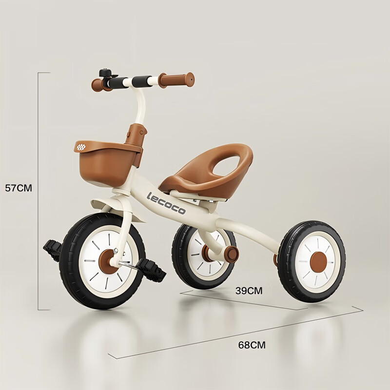 乐卡三轮车 瑞奇S1 丝绒摩卡 图片 5