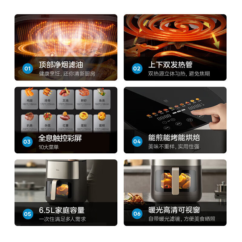美的空气炸锅KZC6502 图片 1