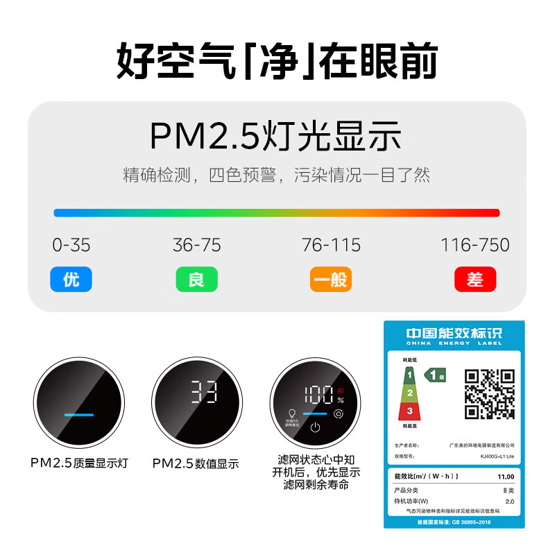 美的空气净化器KJ400G-L1 LITE 图片 2