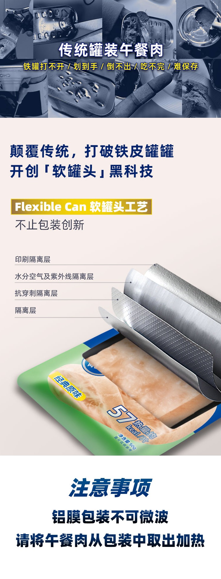 肉敢当 鸡肉午餐肉 详情图 3