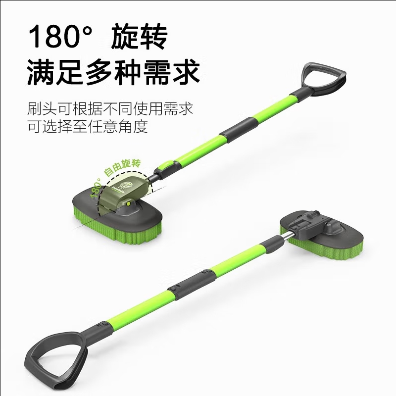 绿田 洗车配件可拆卸伸缩毛刷拖把 图片 3