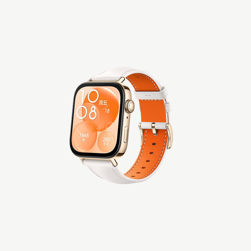 HUAWEI WATCH FIT 3 珍珠白 真皮表带
