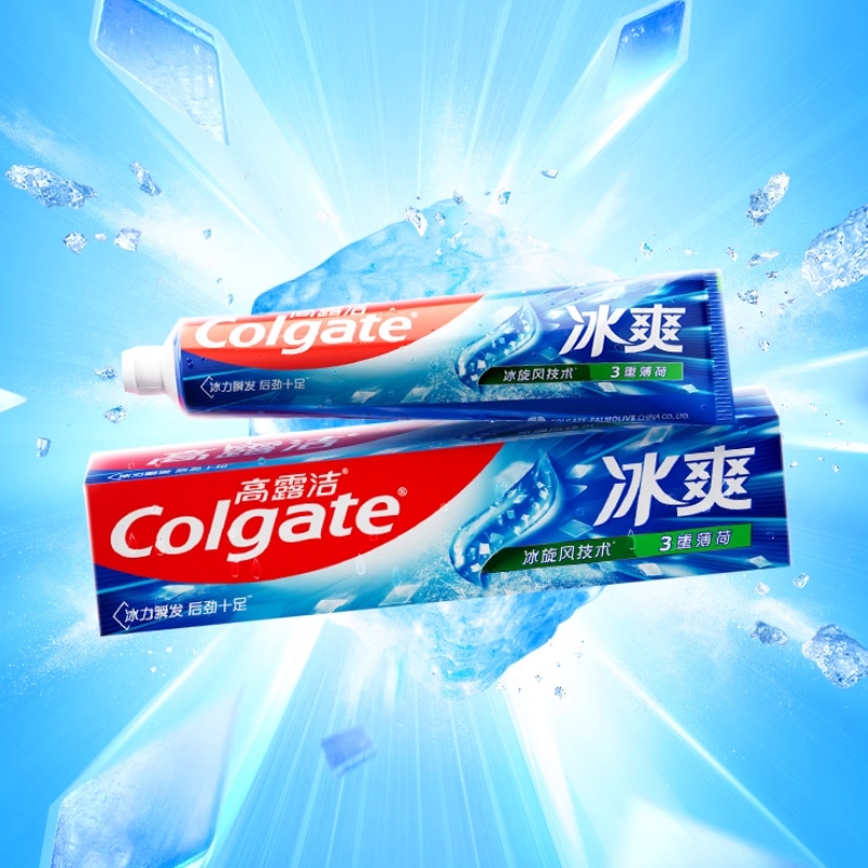 高露洁 冰爽牙膏三重薄荷（120g*6支） 图片 2