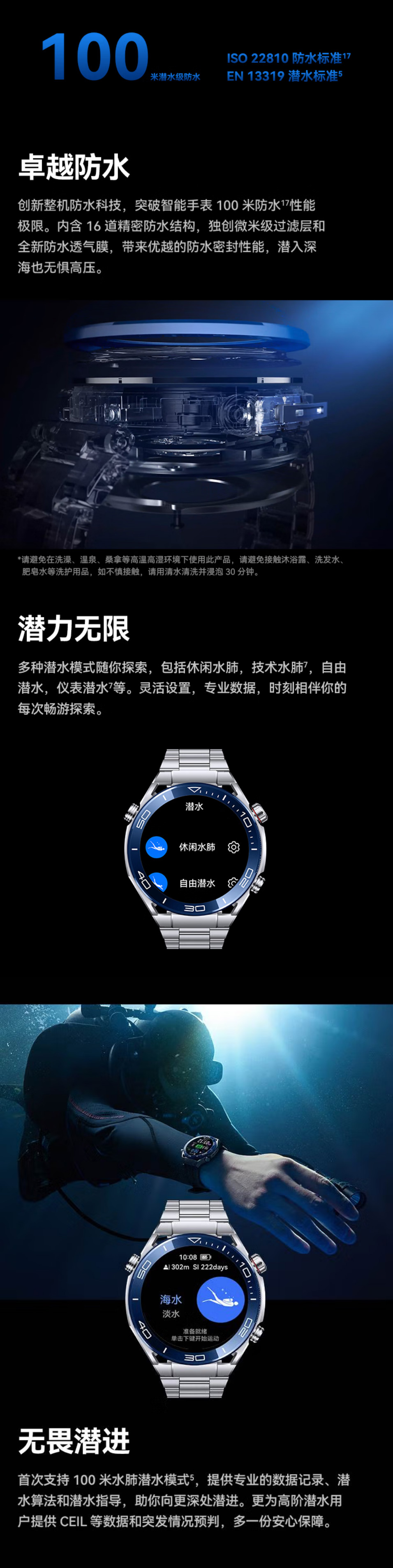 HUAWEIWATCH ULTIMATE黑色丁腈橡胶表带 详情图 6