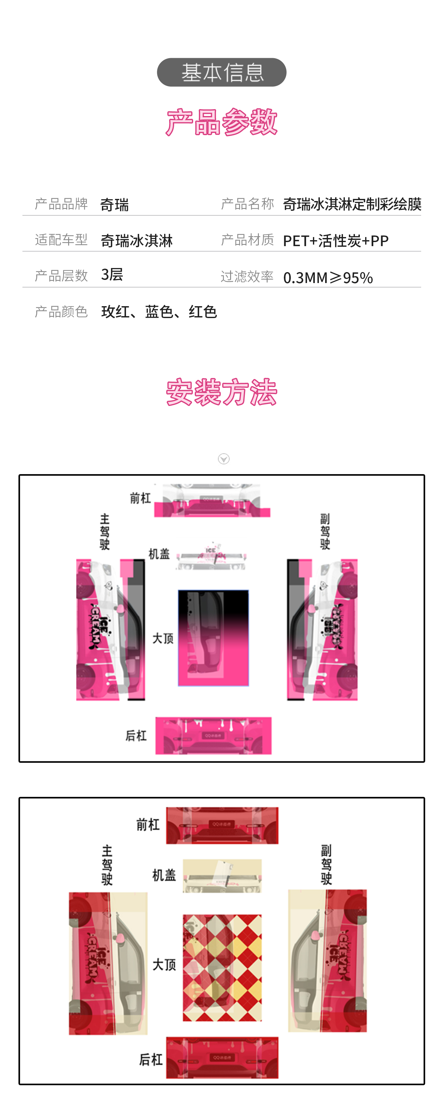 冰淇淋彩绘膜（不含安装） 详情图 5