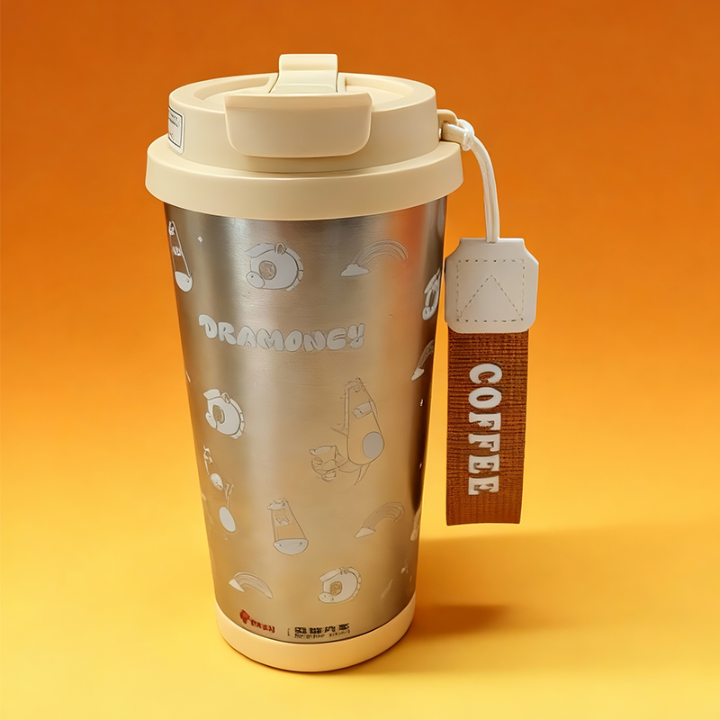 抓money 纯钛印花随行杯 图片 1