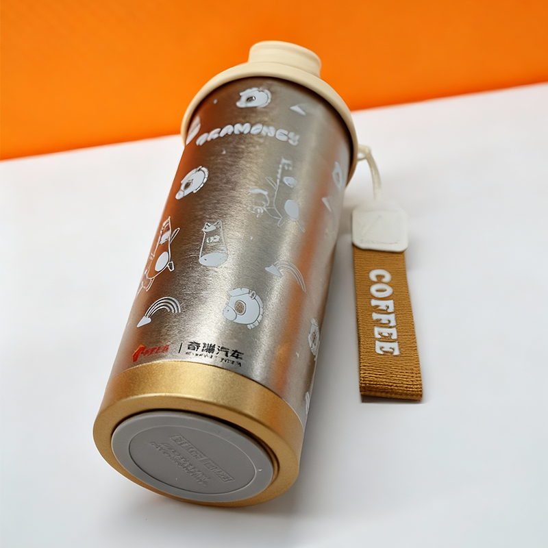 抓money 纯钛印花随行杯 图片 2