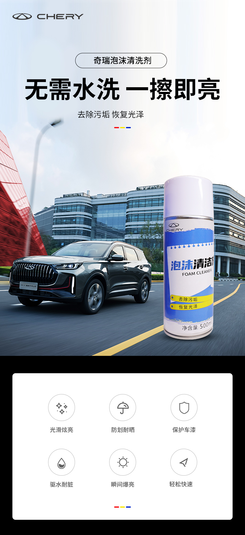 泡沫清洗剂（500ML+海绵） 详情图 1