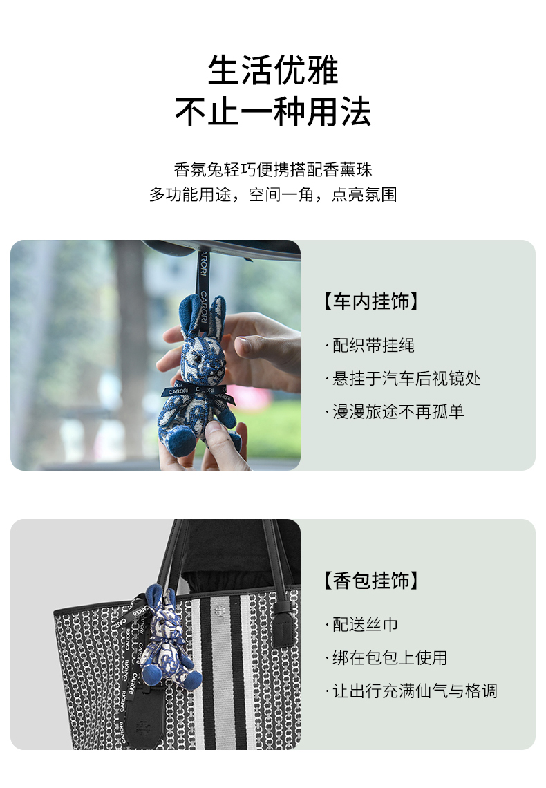 香氛兔挂饰-蓝（奇瑞定制款） 详情图 4